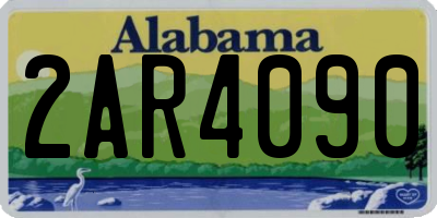 AL license plate 2AR4090