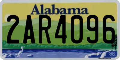 AL license plate 2AR4096