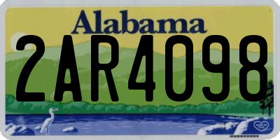 AL license plate 2AR4098