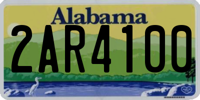 AL license plate 2AR4100