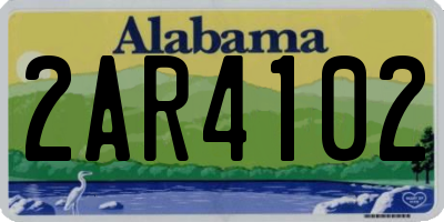 AL license plate 2AR4102