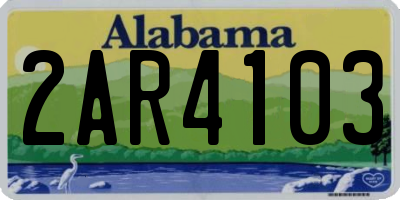 AL license plate 2AR4103