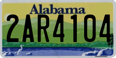 AL license plate 2AR4104