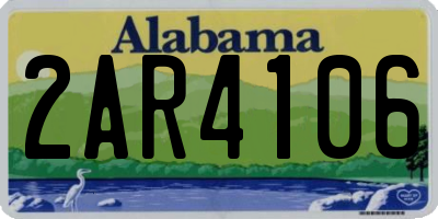 AL license plate 2AR4106