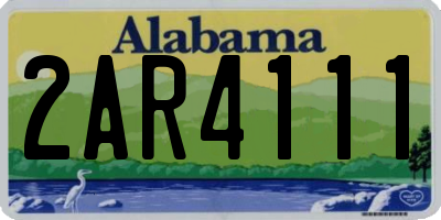 AL license plate 2AR4111