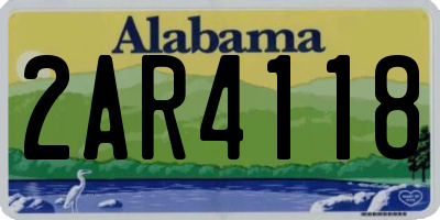 AL license plate 2AR4118
