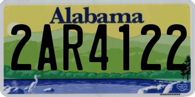 AL license plate 2AR4122