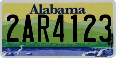 AL license plate 2AR4123