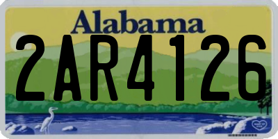 AL license plate 2AR4126