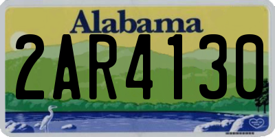 AL license plate 2AR4130
