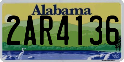 AL license plate 2AR4136