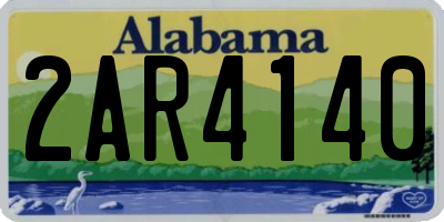 AL license plate 2AR4140