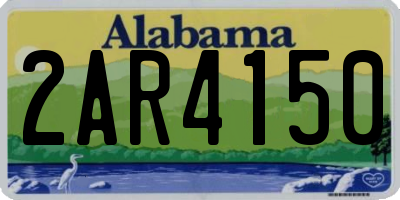 AL license plate 2AR4150