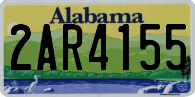 AL license plate 2AR4155