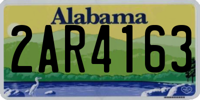 AL license plate 2AR4163