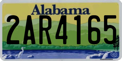 AL license plate 2AR4165