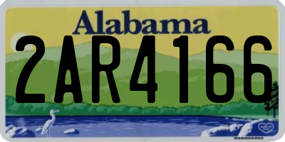 AL license plate 2AR4166