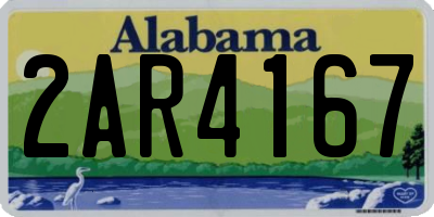 AL license plate 2AR4167