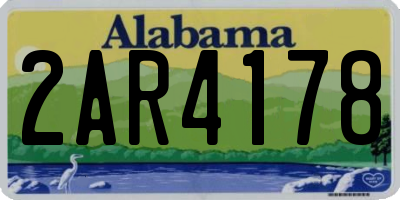 AL license plate 2AR4178