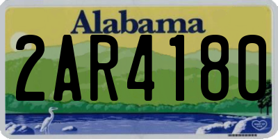 AL license plate 2AR4180