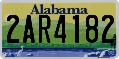 AL license plate 2AR4182