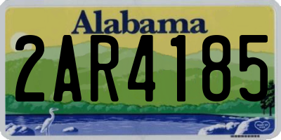 AL license plate 2AR4185