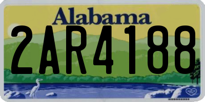 AL license plate 2AR4188