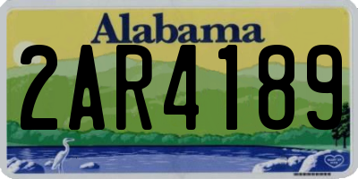AL license plate 2AR4189