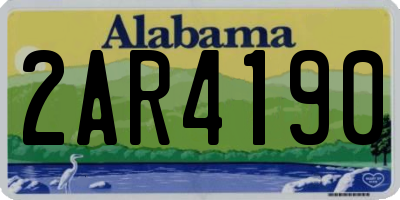 AL license plate 2AR4190