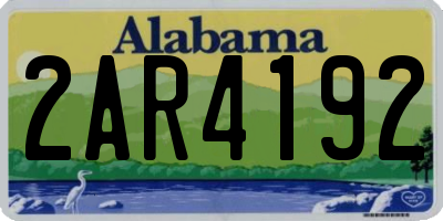 AL license plate 2AR4192