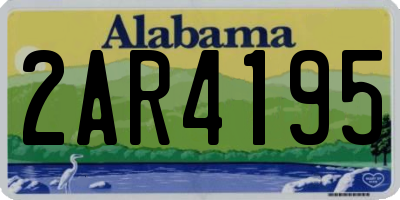 AL license plate 2AR4195