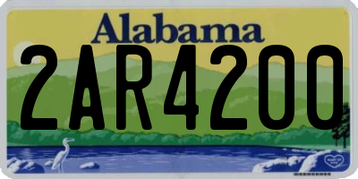 AL license plate 2AR4200