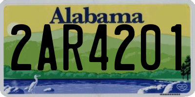 AL license plate 2AR4201
