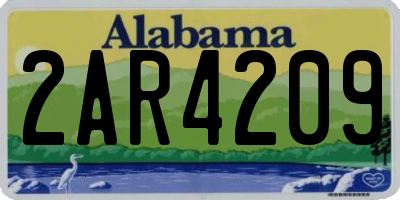 AL license plate 2AR4209