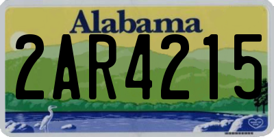 AL license plate 2AR4215