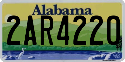 AL license plate 2AR4220