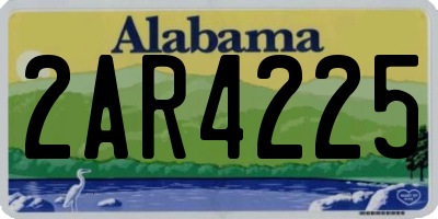 AL license plate 2AR4225