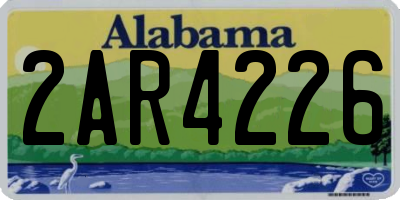 AL license plate 2AR4226