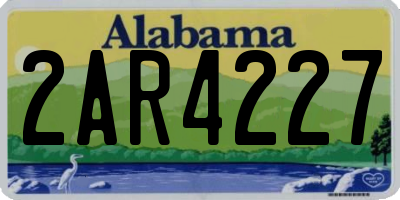 AL license plate 2AR4227
