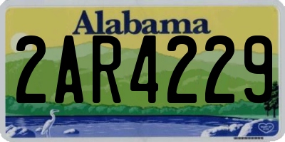 AL license plate 2AR4229