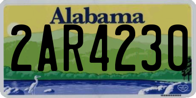 AL license plate 2AR4230