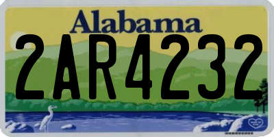 AL license plate 2AR4232