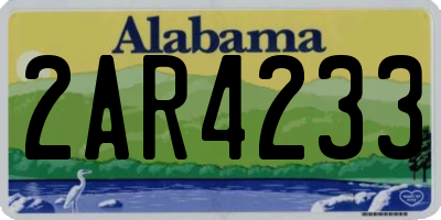 AL license plate 2AR4233