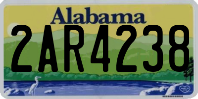 AL license plate 2AR4238