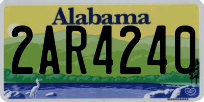 AL license plate 2AR4240