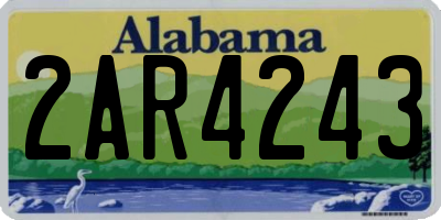 AL license plate 2AR4243