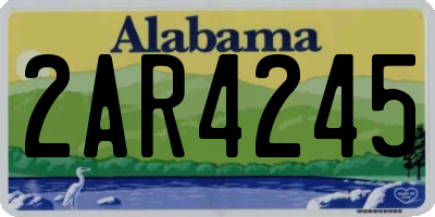 AL license plate 2AR4245