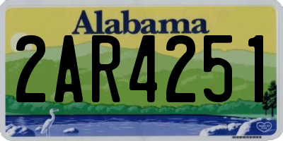 AL license plate 2AR4251