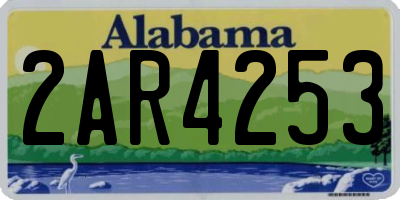 AL license plate 2AR4253
