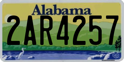 AL license plate 2AR4257
